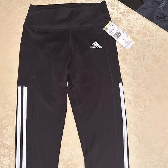 ADIDAS Black Athletic Leggings - Picture 2 of 2